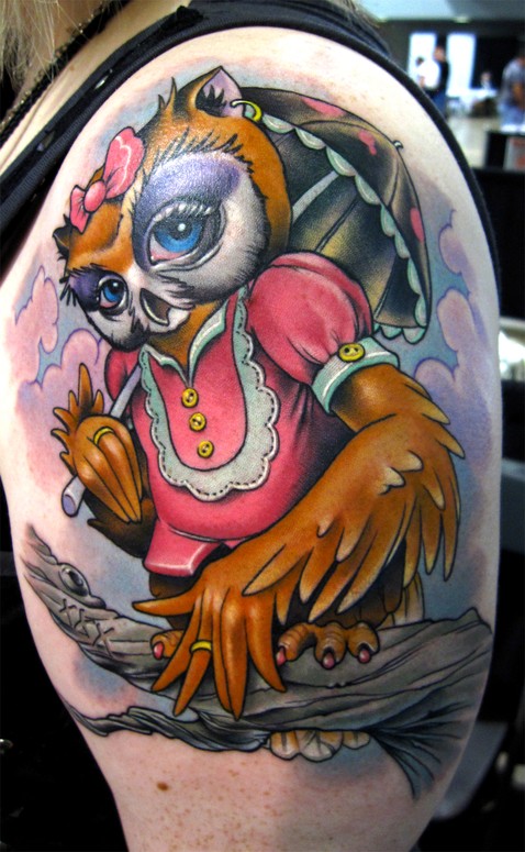 Tattoos girly owl 133 Exquisite